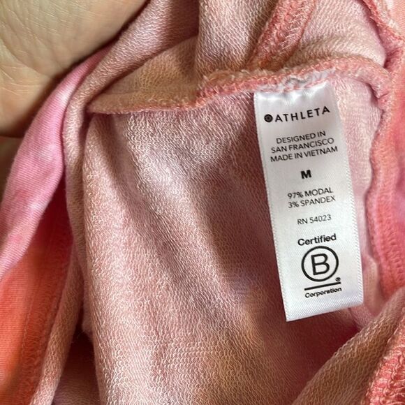 Athleta Pink Tie Dye Mindset Sweatshirt Modal M - Picture 6 of 6